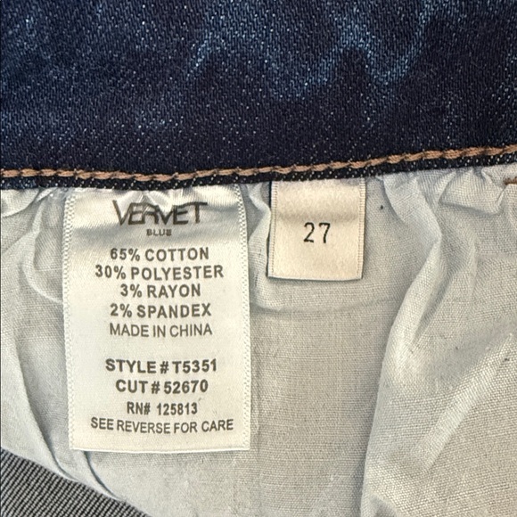 Vervet Classic Dark Blue Flare Jeans Size 27 - Picture 4 of 9